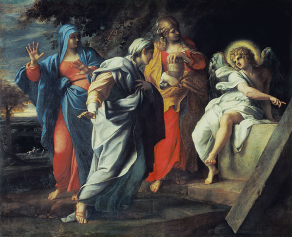 les saintes  femmes sur la tombe de Jesus. à Annibale Carracci, dit Carrache