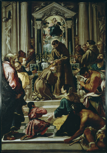 A.Carracci, Franz und Klara von Assisi à Annibale Carracci, dit Carrache