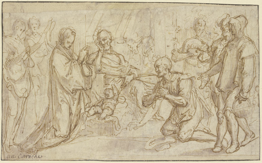 Adoration of the shepherds à Annibale Carracci, dit Carrache