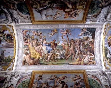 The 'Galleria di Carracci' (Carracci Hall) detail of the Triumph of Bacchus and Ariadne à Annibale Carracci, dit Carrache