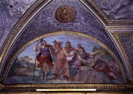 Lunette depicting Perseus Slaying the Medusa, from the 'Camerino' à Annibale Carracci, dit Carrache