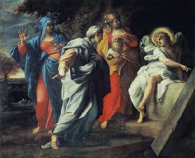 les saintes  femmes sur la tombe de Jesus.