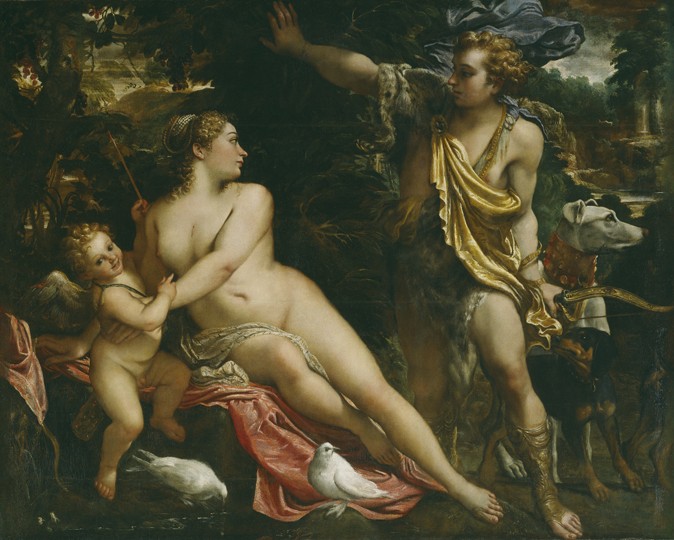 Venus, Adonis and Cupid à Annibale Carracci, dit Carrache