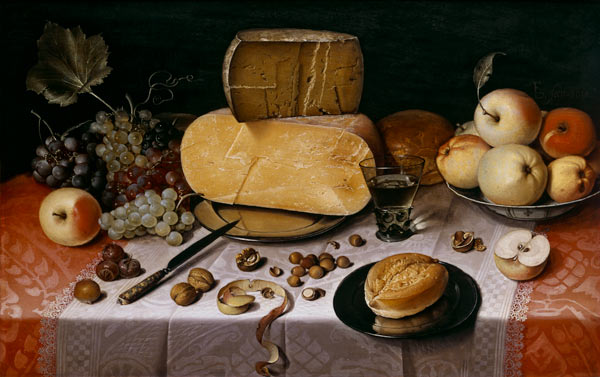 Nature morte avec des fromages et des fruits à Auteur anonyme, Haarlem (Pays-Bas)
