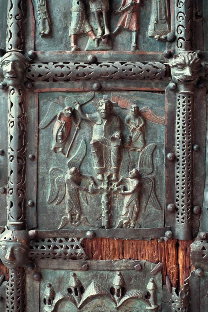 Panel from the left hand door of the portal à Anonym Romanisch