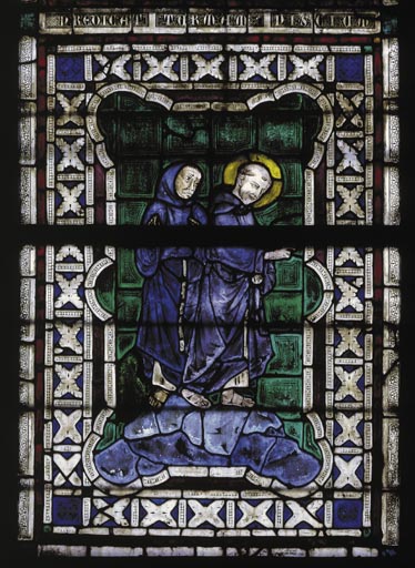 Assisi, Glasfenster, Antonius predigt.. à Auteur anonyme, Haarlem (Pays-Bas)