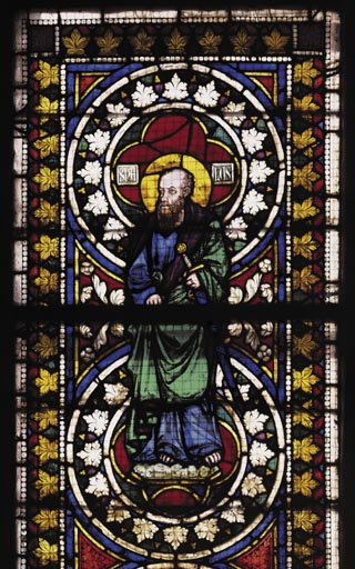 Assisi, Glasfenster, Apostel Paulus à Auteur anonyme, Haarlem (Pays-Bas)