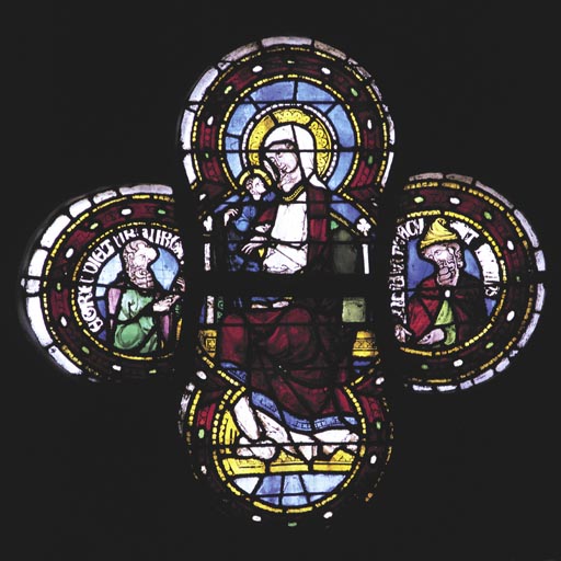 Assisi, Glasfenster, Maria mit Propheten à Auteur anonyme, Haarlem (Pays-Bas)