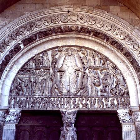 The Last Judgement, tympanum from the west portal à Anonym Romanisch