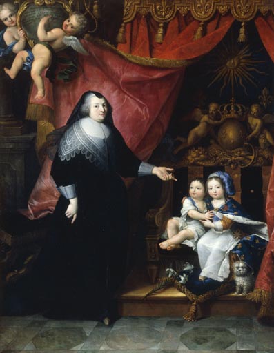 Ludwig XIV., Bruder u. Gouvernante à Auteur anonyme, Haarlem (Pays-Bas)