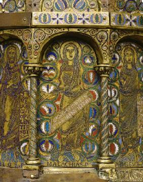 Propheten mit Spruchbändern (Kuppelreliquar), Detail: Malachias