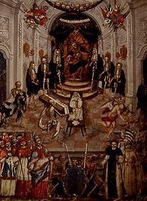 Aula mortis funesta. Image baroque avec des cadres morts du monastère Ranshofen