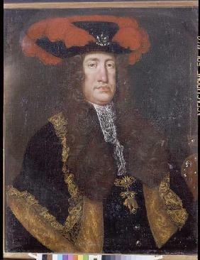 portrait de l'empereur Charles VI  (1685-1740) de la Maison château avoir, Roi de Hongrie et d'Espag