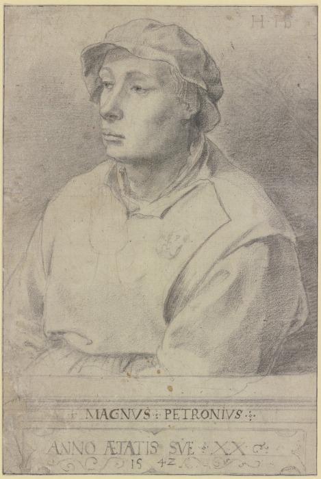 Brustbild des Jünglings Magnus Petronius im Alter von 20 Jahren à Anonyme