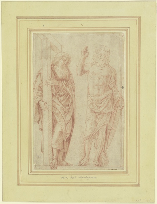 Der auferstandene Christus mit dem Heiligen Andreas à Anonyme