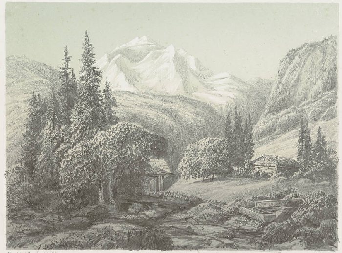 Die Jungfrau in den Berner Alpen à Anonyme