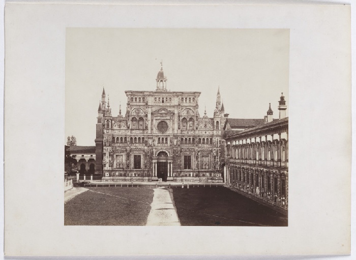 The Charterhouse of Pavia: view of the main facade à Anonyme