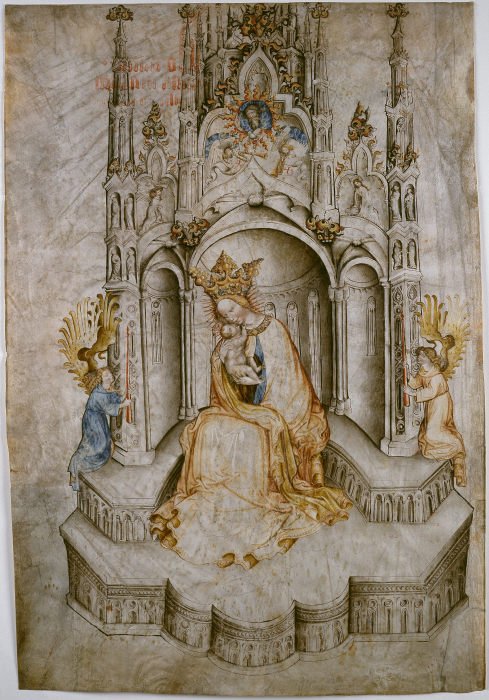 Madonna Enthroned, with Angels à Anonyme