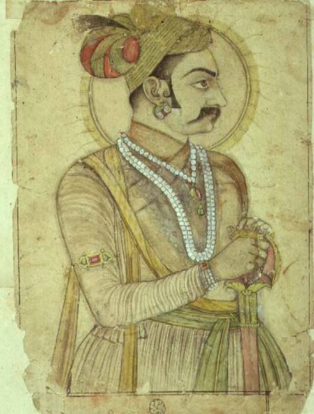 63.1728 Portrait of the Maharaja Sri Karan Singh, attributed to Rukhnuddin, Bikaner, Rajasthan, Rajp à Anonyme