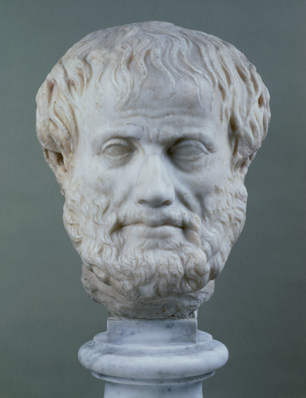 Marble head of Aristotle (384-322 B.C.) à Anonyme