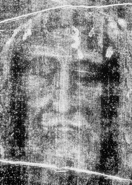 Turin shroud, head in negative à Anonyme