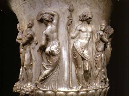 The Borghese Crater or Vase, detail of relief depicting Dionysus and his maenads, Greek,Neo-Attic à Anonyme