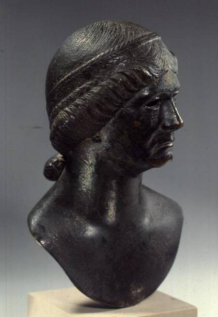 Bronze head of a woman, sometimes identified as Marciana,Roman à Anonyme