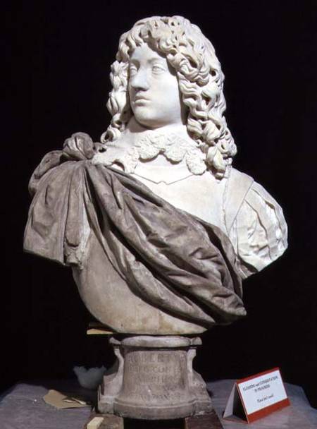 Bust of Prince Rupert (1619-82) Count Palatine of the Rhine and Duke of Bavaria (half way through th à Anonyme