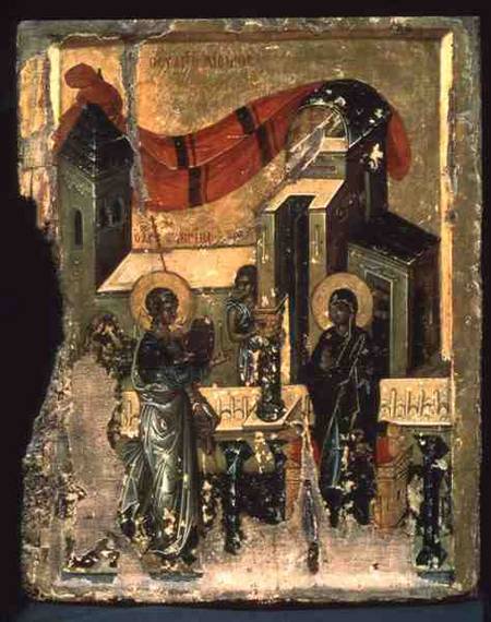 Byzantine icon of the Annunciation (14th century) à Anonyme