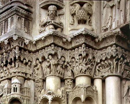 Capital frieze depicting Scenes from the Passion, from the south door of the Royal Portal,west facad à Anonyme