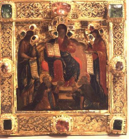 Cover for the icon of the Deesis (Christ) with genuflecting saintsMoscow à Anonyme