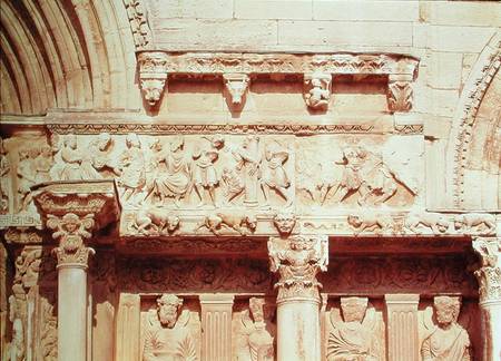 Detail from the central portal of the west facadedepicting scenes from the Passion of Christ à Anonyme