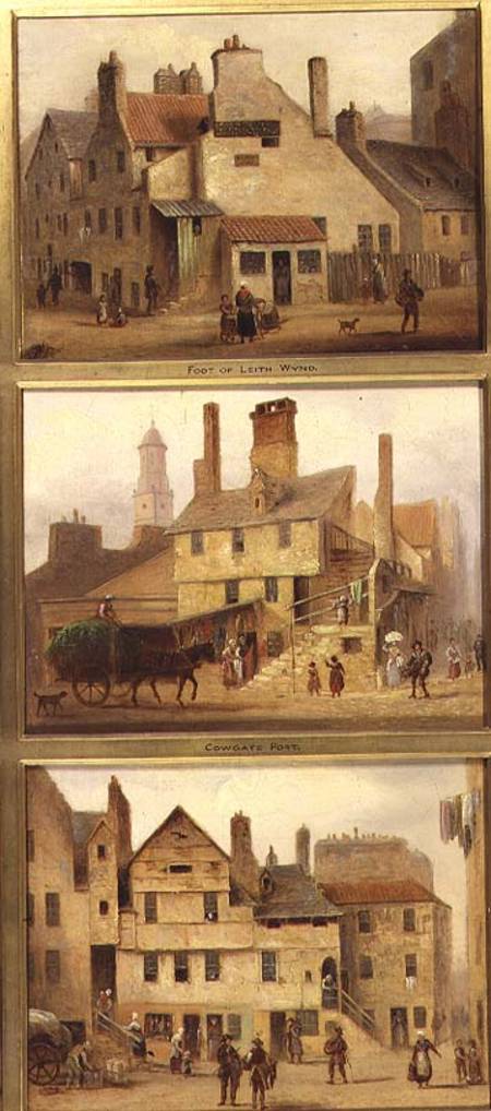 Edinburgh: Nine Views of the Old Town, Foot of Leith Wynd, Cowgate Port, Foot of Candle Maker Row à Anonyme