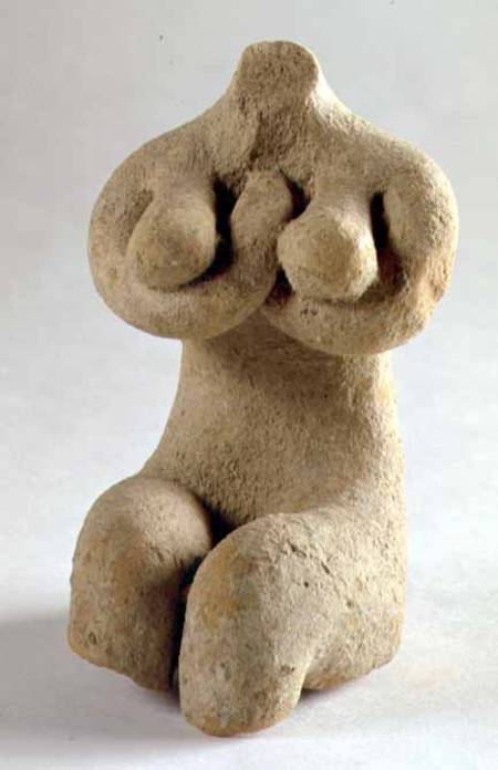Female figurine in the Halaf stylefrom Mesopotamia or Northern Syria à Anonyme