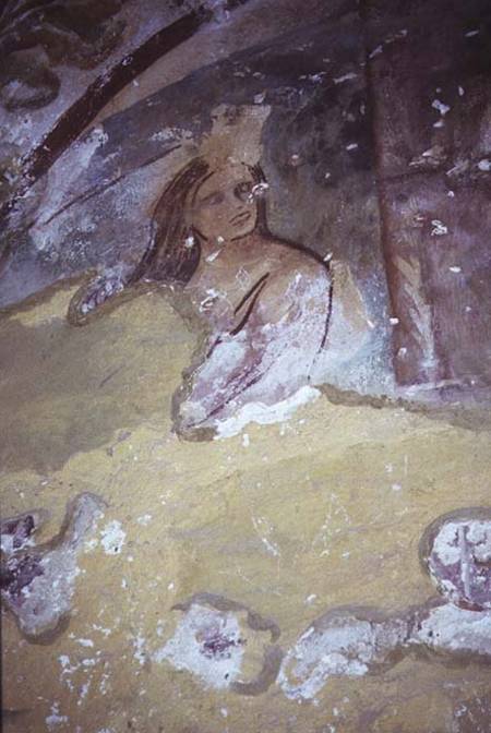 Fresco of a female figurepossibly from the Alcove à Anonyme
