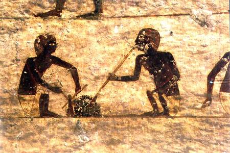 Glass Blowers, detail from a tomb wall painting,Egyptian à Anonyme
