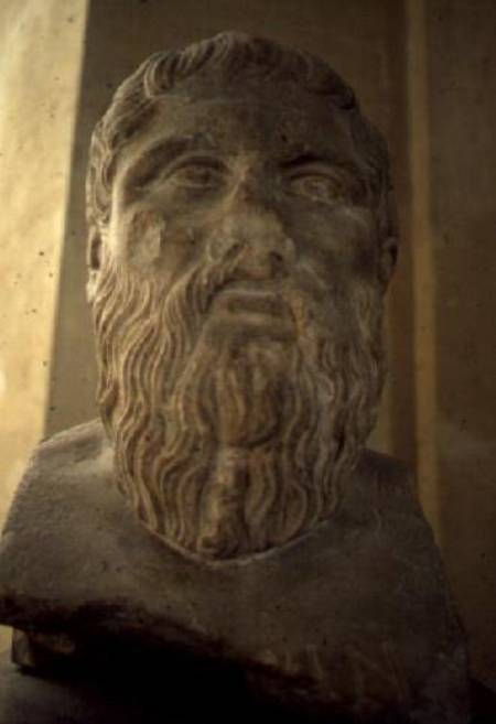 Homer (c.850-800BC): portrait bust à Anonyme