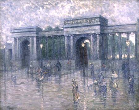 Hyde Park Gate on a Rainy Day à Anonyme
