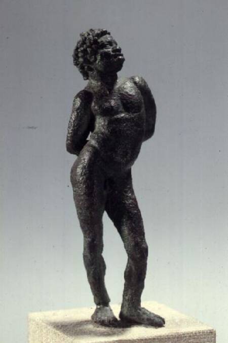 Negro chained slave, bronze statuette,Hellenistic period à Anonyme