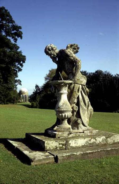 Old Father Time Sundial on the Terrace (photo) à Anonyme