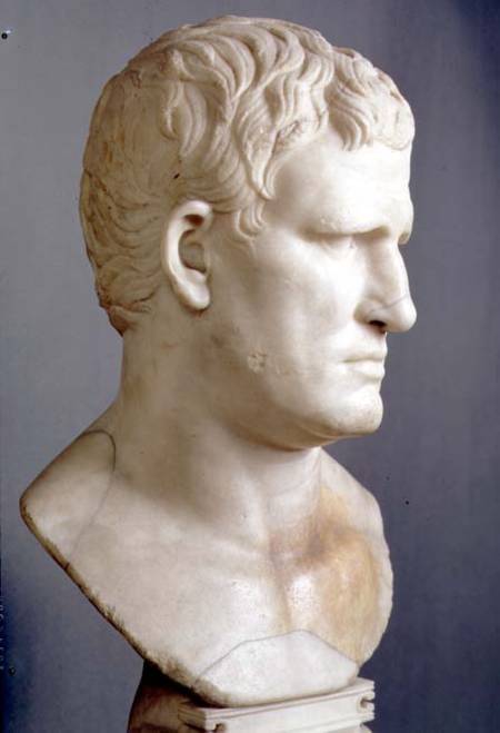 Portrait bust of Agrippa (63-12 BC) Roman à Anonyme