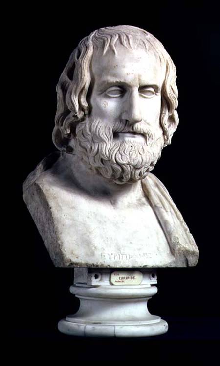 Portrait bust of Euripides (c.480-406 BC) à Anonyme