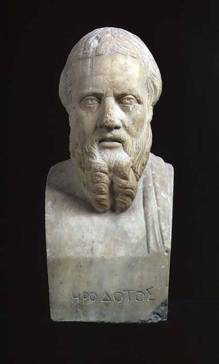 Portrait bust of Herodotus (c.485-425 BC) à Anonyme