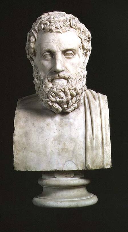 Portrait bust of Sophocles (c.496-405 BC) à Anonyme