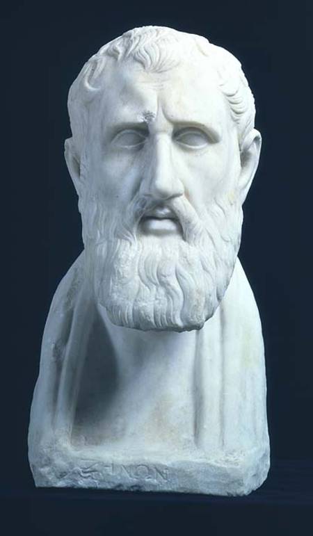 Portrait bust of Zeno of Citium (334-262 BC) à Anonyme