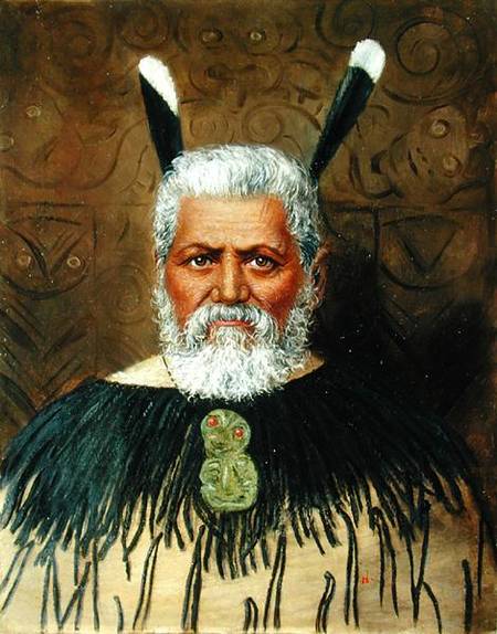 Portrait of a Maori à Anonyme