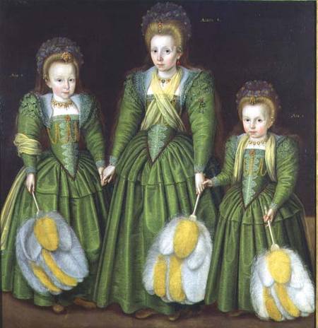 Princess Elizabeth, 2nd daughter of Charles I, at the ages of 3 à Anonyme
