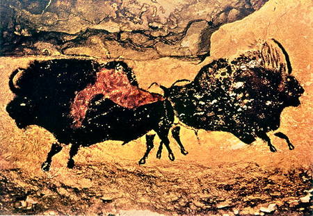 Rock painting of bison à Anonyme