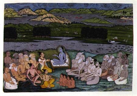 `The Sage Sukadeva Addressing King Parikchit' Kishangath à Anonyme