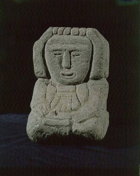 Sculpture of a goddessfrom near Tenochtitlan (Mexico City) Aztec à Anonyme
